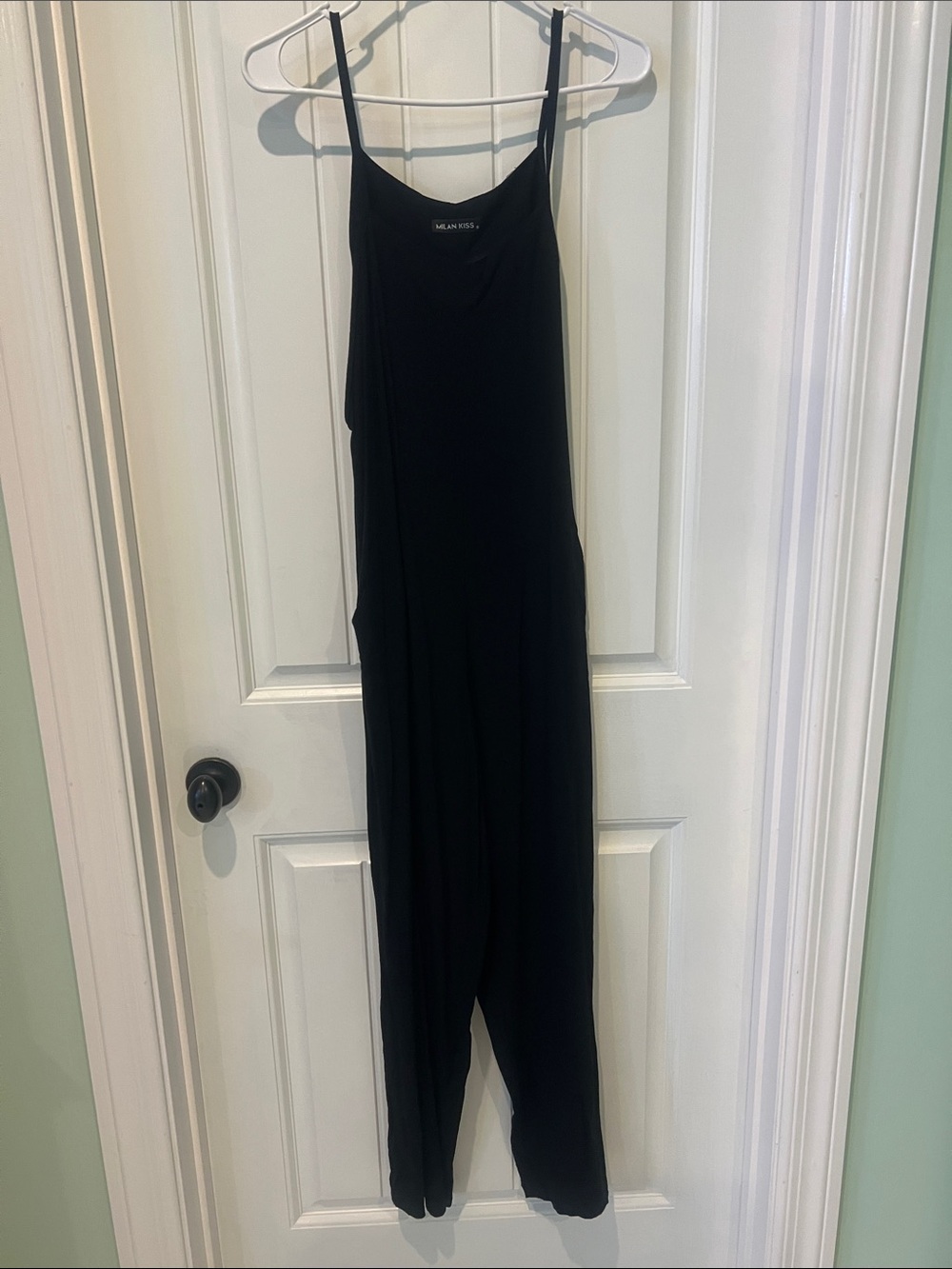 Black Spaghetti-Strap Jumpsuit